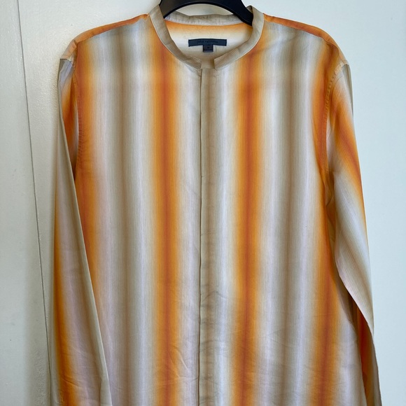 *SOLD* John Varvatos Striped Long Sleeve Shirt Sz M - Picture 3 of 6